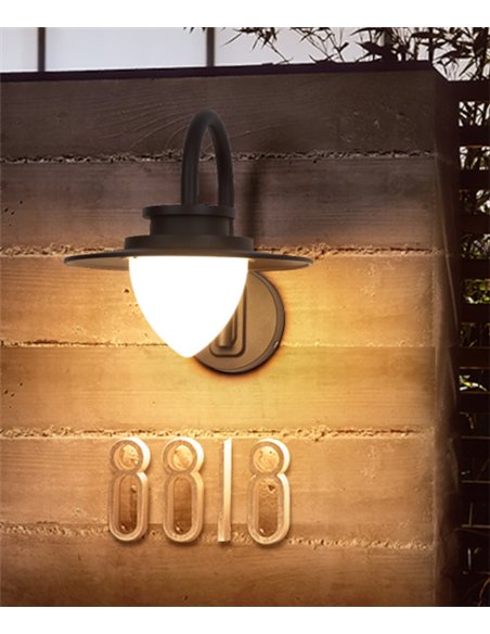 Aplique de exterior Calais - Iberlamp - Lámpara marrón, IP54