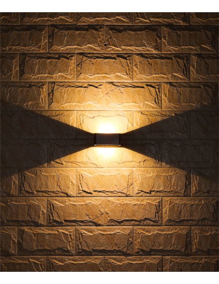 Aplique de exterior Zerouno - Iberlamp - Doble iluminación LED, acabado antracita