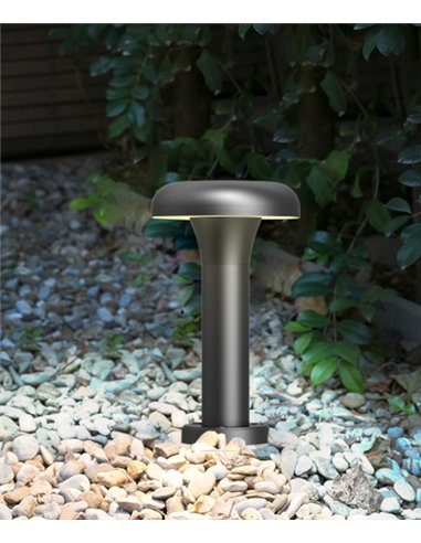 Baliza de exterior Arena - Iberlamp - Lámpara de aluminio antracita