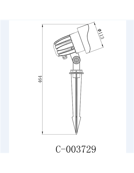 Proyector con piqueta Cobra - Iberlamp - Lámpara de exterior antracita