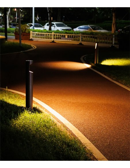 Baliza de exterior Bot - Iberlamp - Diseño antracita, altura: 82 cm