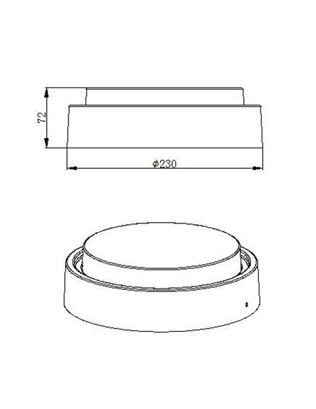 Aplique de pared Pilot - Iberlamp - Lámpara redonda de antracita