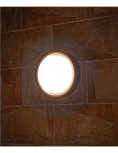 Aplique de pared Pilot - Iberlamp - Lámpara redonda de antracita