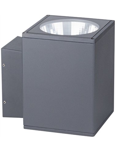 Aplique de pared Tower - Iberlamp - Lámpara cúbica de exterior, antracita