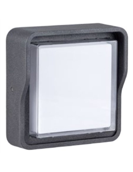 Aplique de exterior Pilot - Iberlamp - Diseño cuadrado en antracita