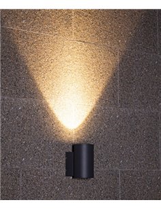 Lámpara de pared de exterior Fox - Iberlamp - Iluminación unidireccional, acabado antracita