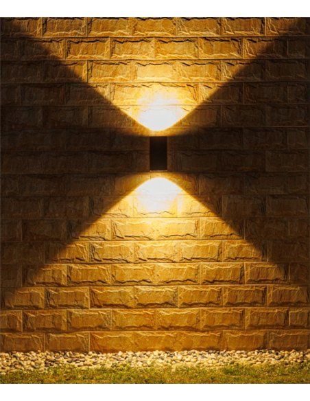 Aplique de exterior Tower - Iberlamp - Doble iluminación LED, acabado antracita