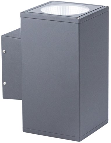 Lámpara de pared de exterior Tower - Iberlamp - Aplique antracita con doble iluminación