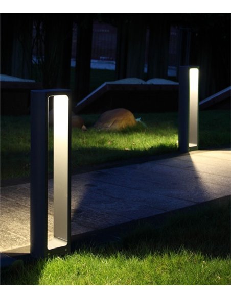 Baliza de exterior Windows - Iberlamp - Lámpara LED de aluminio antracita, 80 cm