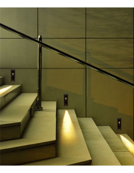 Lámpara empotrable de pared Step - Iberlamp - Lámpara de exterior a, LED