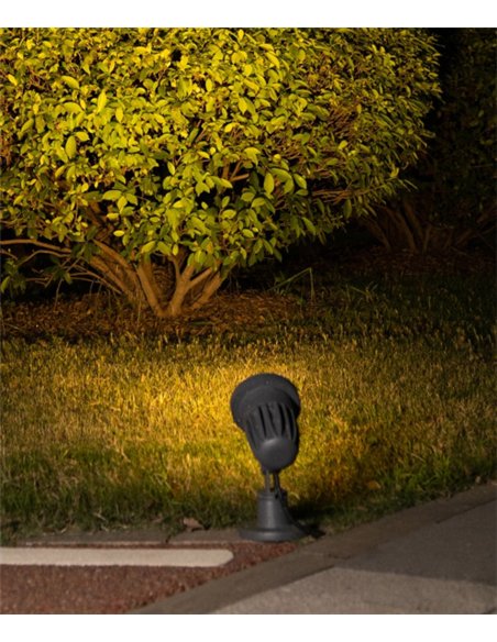 Foco proyector de exterior Cobra - Iberlamp - Lámpara orientable en gris antracita