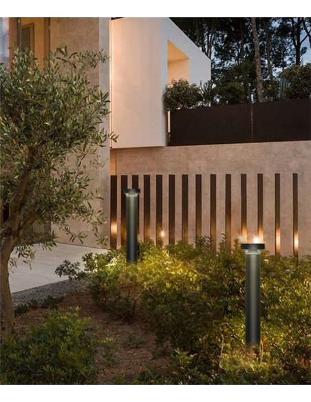 Baliza de exterior Lyon - Iberlamp - Lámpara de exterior (IP65), antracita