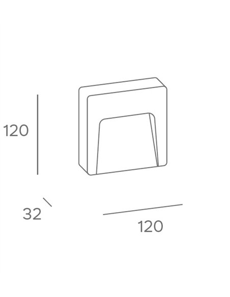 Aplique de pared Kairo - FORLIGHT - Lámpara de exterior LED
