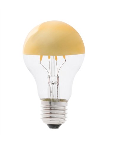 Bombilla E27 A60 LED 4W 2700K - Faro - Bombilla espejo oro