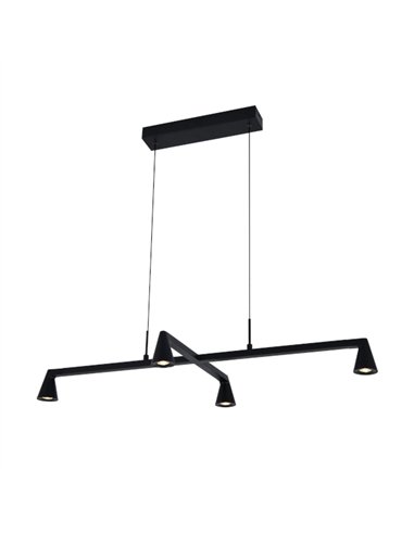 Lámpara colgante África - Mantra - Lámpara negra con 4 luces