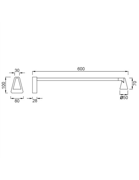 Lámpara de pared África - Mantra - Aplique con brazo largo