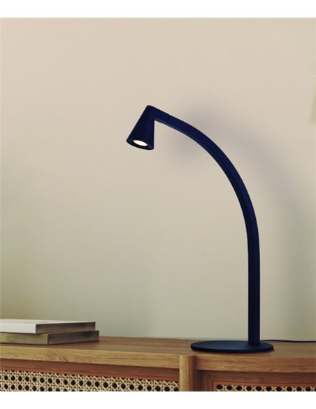 Lámpara de mesa África - Mantra - Lámpara negra curvada