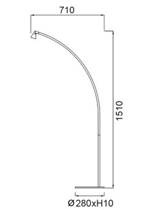Lámpara de pie África - Mantra - Diseño curvo