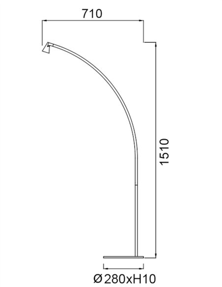 Lámpara de pie África - Mantra - Diseño curvo
