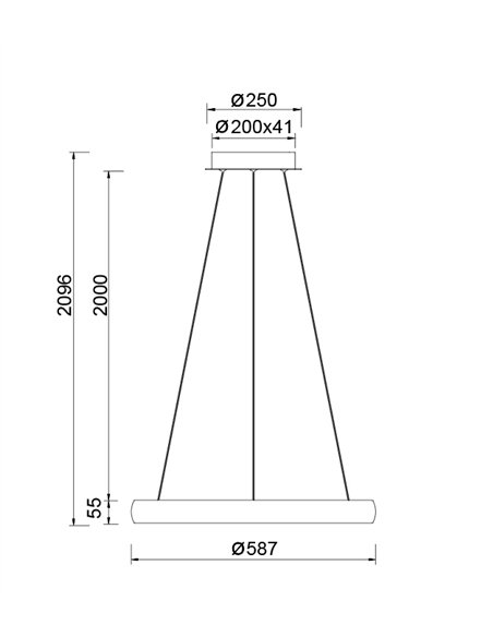 Lámpara colgante Flats - Mantra - Lámpara LED en forma de anillo