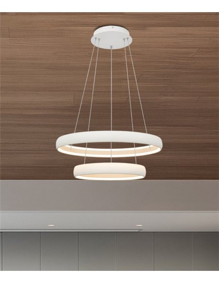 Lámpara colgante Flats - Mantra - Lámpara moderna con doble aro LED