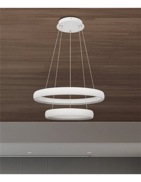 Lámpara colgante Flats - Mantra - Lámpara moderna con doble aro LED