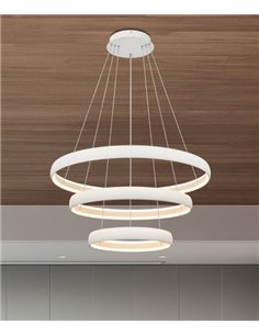 Lámpara colgante Flats - Mantra - Lámpara LED de diseño con triple aro luminoso