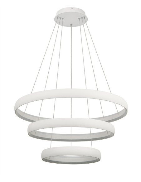 Lámpara colgante Flats - Mantra - Lámpara LED de diseño con triple aro luminoso