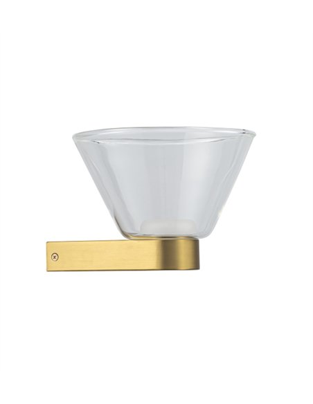 Aplique de pared New York - Mantra - Lámpara de cristal con base dorada