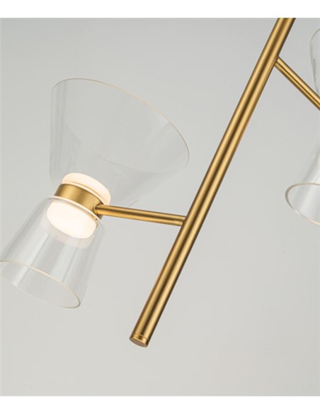 Lámpara colgante New York - Mantra - Lámpara moderna multiluz con pantallas de vidrio