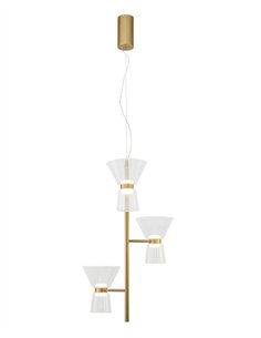 Lámpara colgante New York - Mantra - Lámpara moderna multiluz con pantallas de vidrio 2