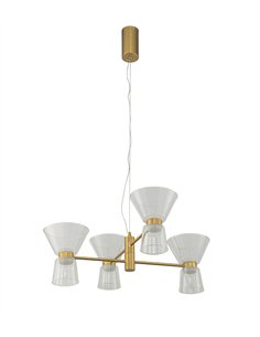 Lámpara colgante New York - Mantra - Lámpara tipo araña con 4 tulipas de vidrio transparente 2