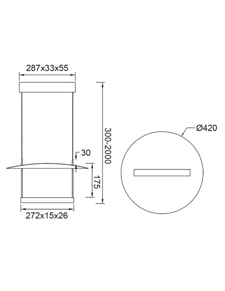Lámpara colgante Sun II - Mantra - Lámpara LED circular de disco ultrafino