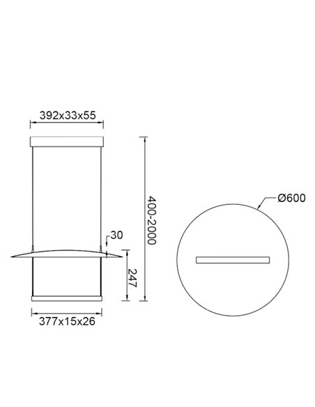 Lámpara colgante Sun II - Mantra - Lámpara LED circular de disco ultrafino