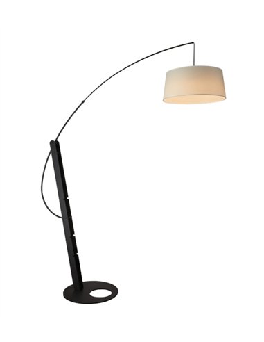 Lámpara de pie Ricca - Mantra - Lámpara moderna tipo arco con pantalla textil