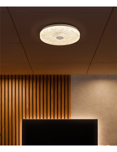 Plafón de techo Frozen - Mantra - Lámpara circular con luz regulable y mando