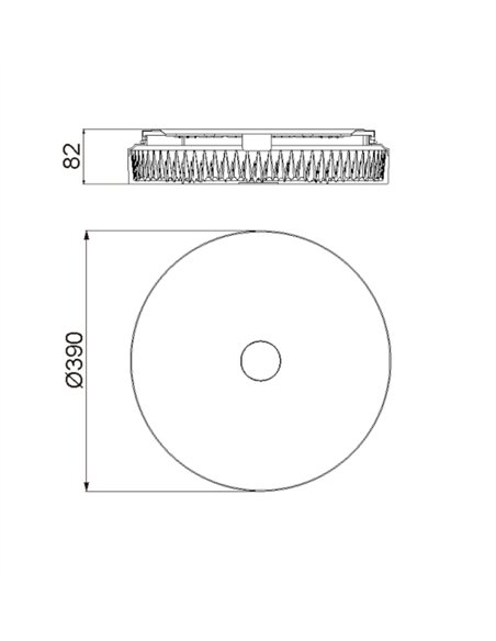 Plafón de techo Frozen - Mantra - Lámpara circular con luz regulable y mando