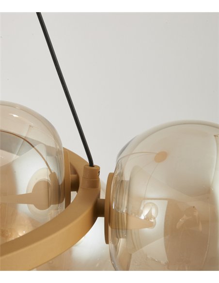 Plafón de techo Andrómeda - Mantra - Colgante circular de vidrio con múltiples luces