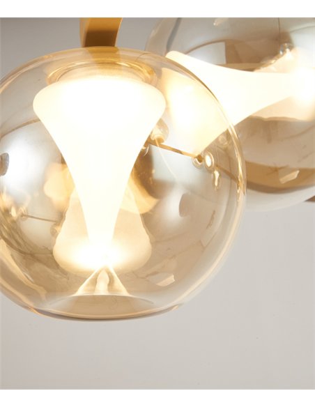 Plafón de techo Andrómeda - Mantra - Colgante circular de vidrio con múltiples luces