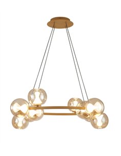 Plafón de techo Andrómeda - Mantra - Colgante circular de vidrio con múltiples luces 2