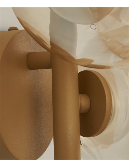 Aplique de pared Andrómeda - Mantra - Aplique doble con tulipas esféricas de vidrio