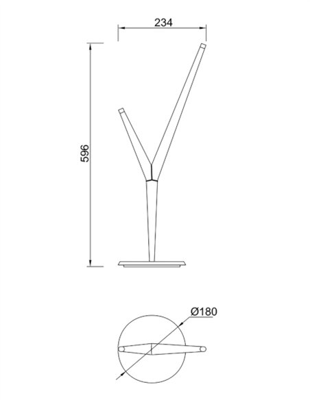 Lámpara colgante Arrecife - Mantra - Lámpara LED moderna de doble brazo