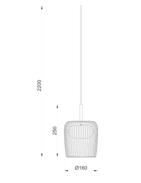 Lámpara colgante Dubai - Mantra - Lámpara de cristal con estructura metálica tipo jaula