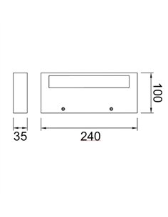 Aplique de pared Conil - Mantra - Lámpara LED lineal con luz indirecta