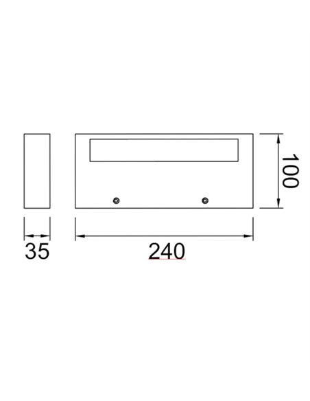 Aplique de pared Conil - Mantra - Lámpara LED lineal con luz indirecta