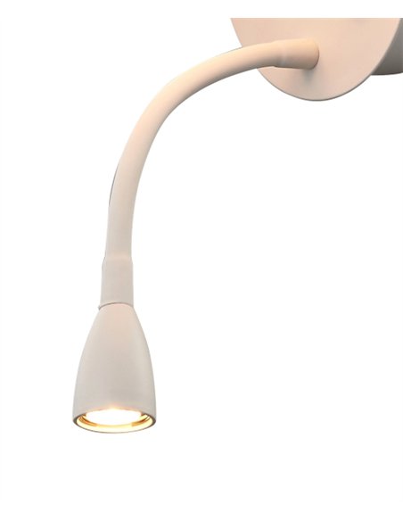 Aplique de pared Caïcos - Mantra - Lámpara con pantalla textil y lector LED