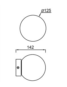 Lámpara de techo/pared Puebla - Mantra - Lámpara con bola de vidrio