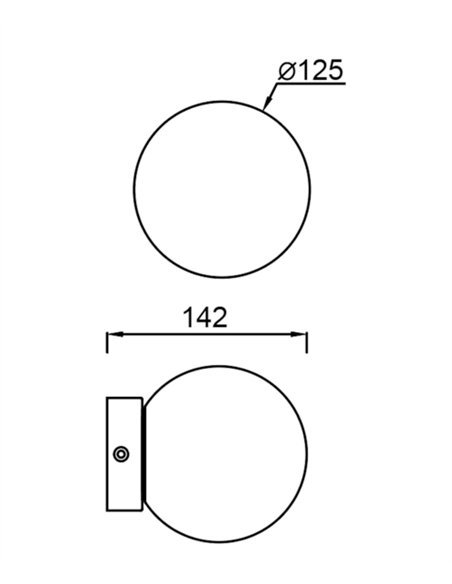 Lámpara de techo/pared Puebla - Mantra - Lámpara con bola de vidrio