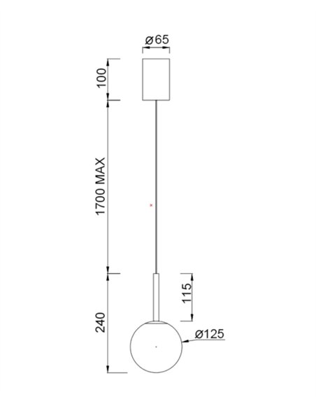 Lámpara colgante Puebla - Mantra - Lámpara moderna con globo de vidrio