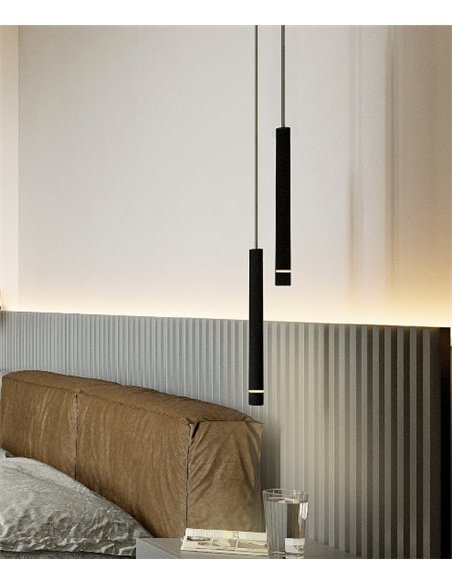 Lámpara colgante Split - Mantra - Lámpara LED cilíndrica de diseño moderno